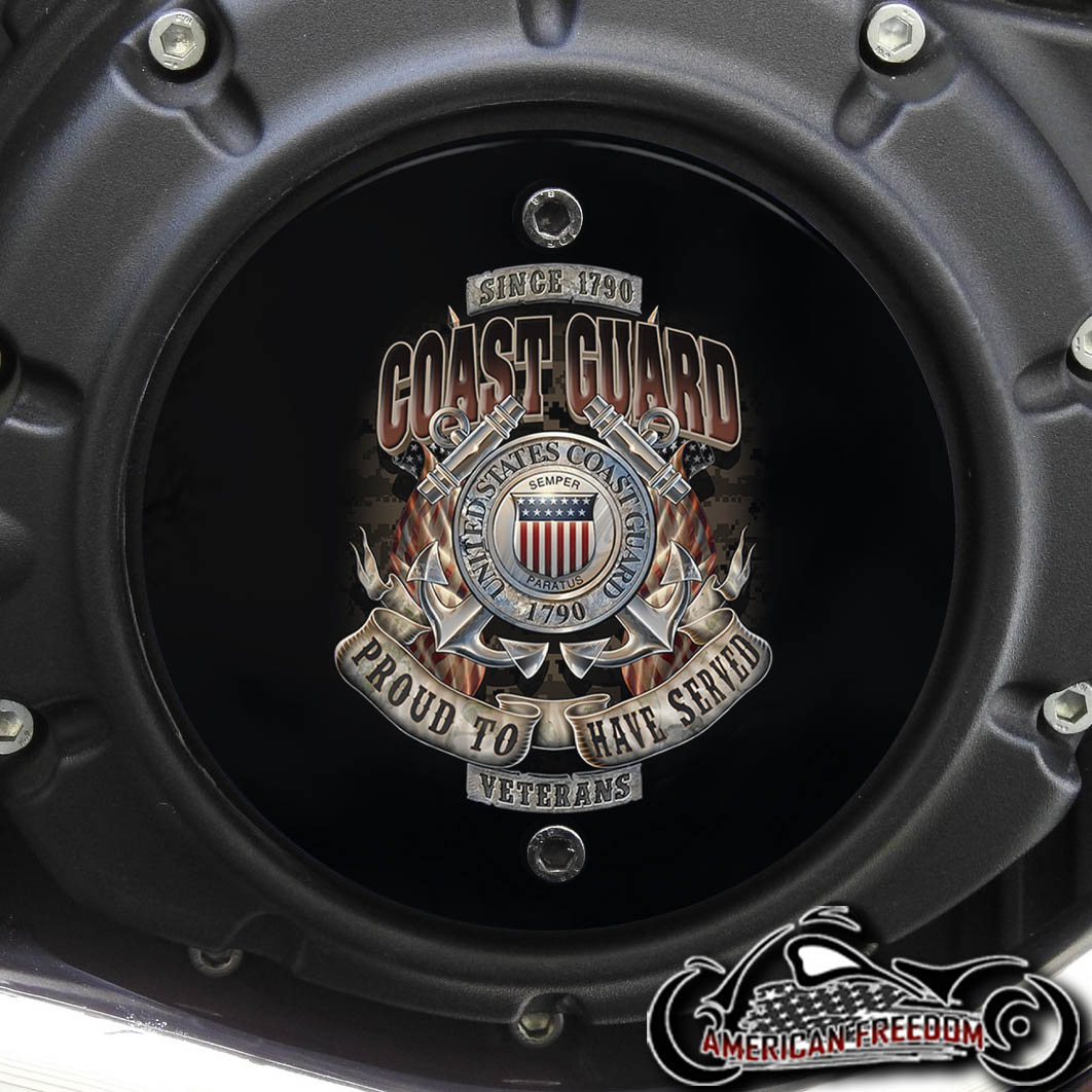 Indian Scout Derby Cover - Proud Coast Guard